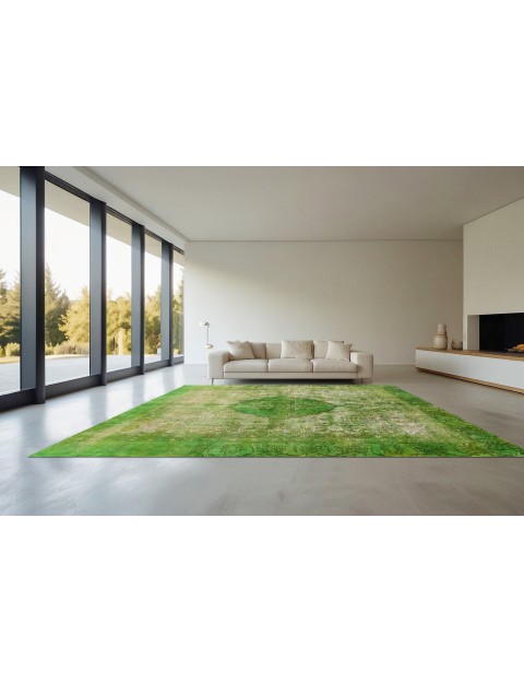 Grün Persien Persischer Vintage Teppich  353 x 264 cm