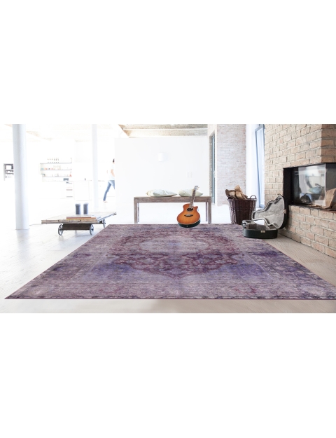 Lila Persien Persischer Vintage Teppich 280 x 195 cm - view 2