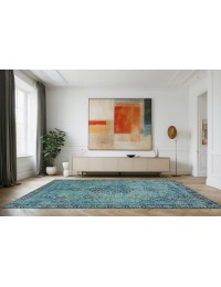 Turquoise Persan Tapis persan vintage 350 x 242 cm - view 2
