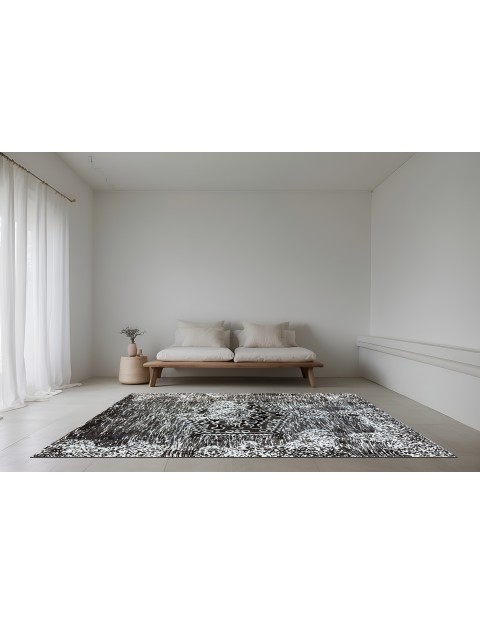 Zwarte  Perzië Vintage Tapijt  220 x 167 cm