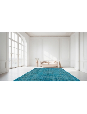 Azul Turquía Alfombra vintage 286 x 172 cm - view 4