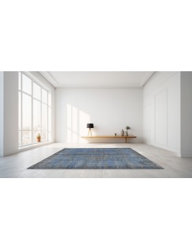 Azul Turquía Alfombra vintage  288 x 150 cm