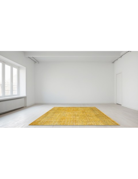 Gelb Türkei Vintage Teppich 154 x 163 cm - view 1