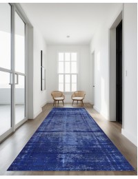 Blu Persiano Tappeto Vintage 270 x 90 cm - view 2