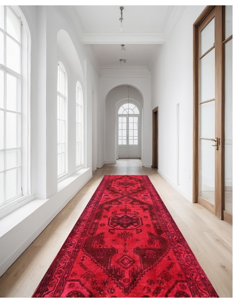 Rosso Persiano Tappeto Vintage 287 x 100 cm - view 4