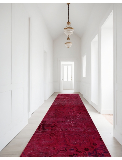 Rot Persien Vintage Teppich 284 x 55 cm - view 4