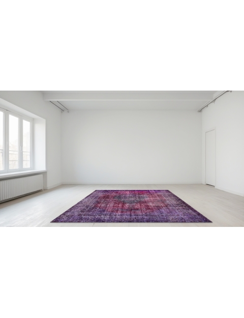Purper Perzië Vintage Tapijt 318 x 307 cm - view 1