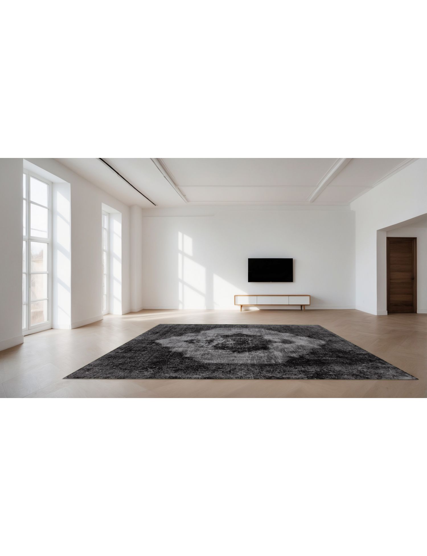 Persischer Vintage Teppich  grau  385 x 295 cm