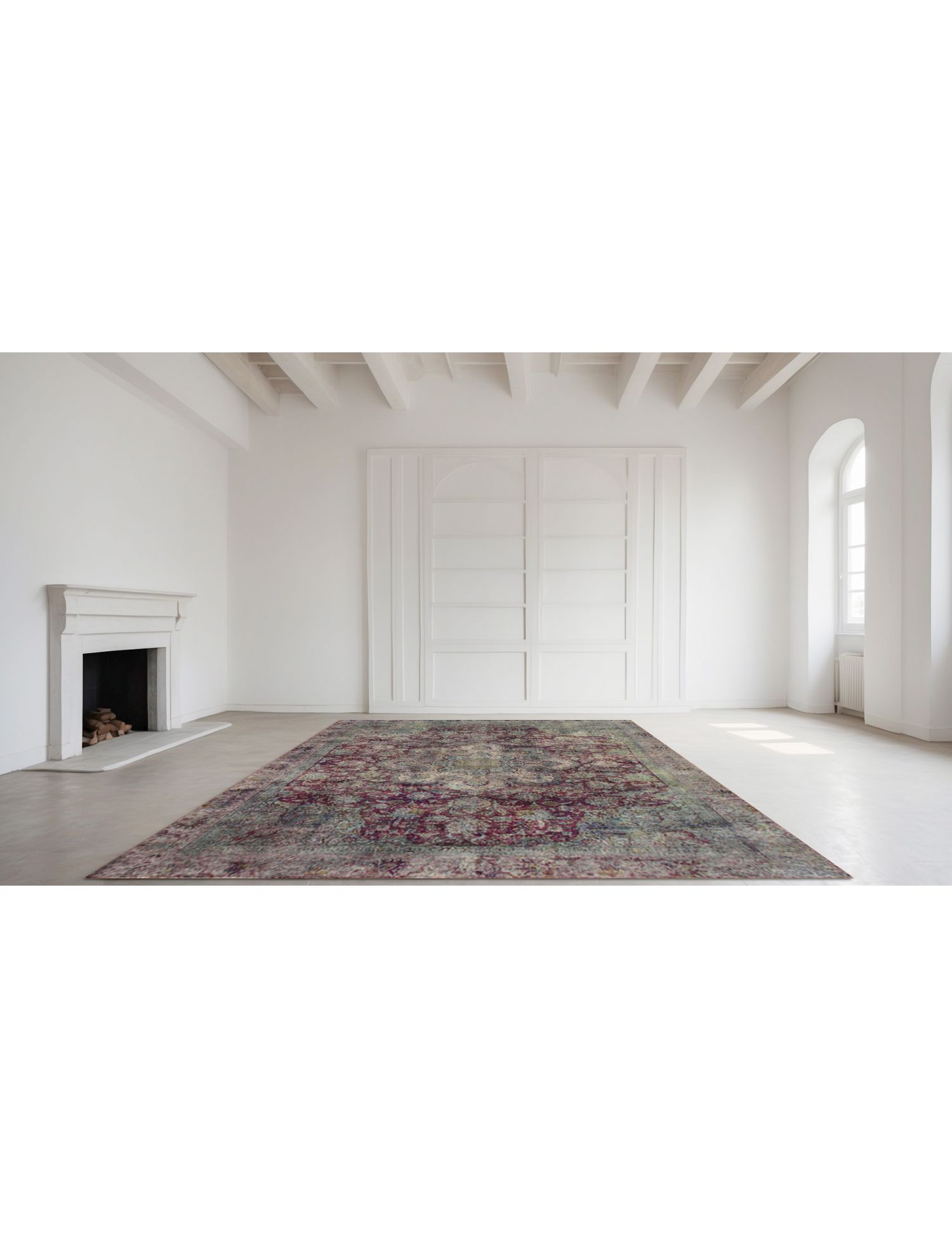 Persisk Vintagetæppe  grøn  360 x 282 cm