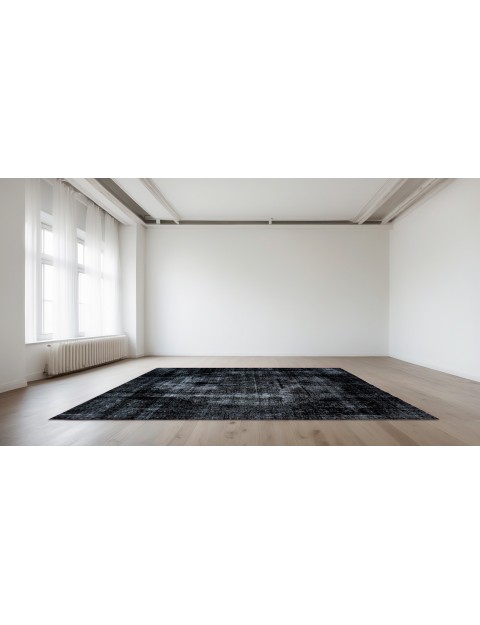 Schwarz Persien Vintage Teppich  268 x 203 cm