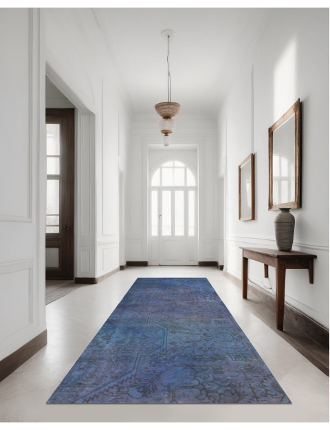 Blu Persiano Tappeto Vintage 195 x 90 cm - view 2
