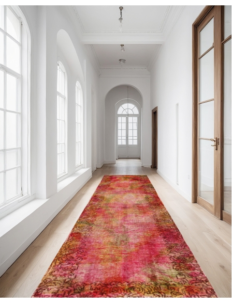 Orange Persien Persischer Vintage Teppich 380 x 77 cm - view 2