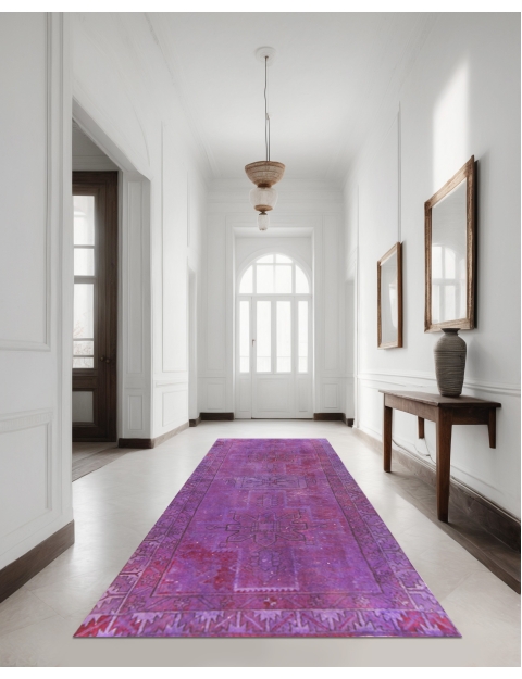 Lila Persien Persischer Vintage Teppich 230 x 108 cm - view 2