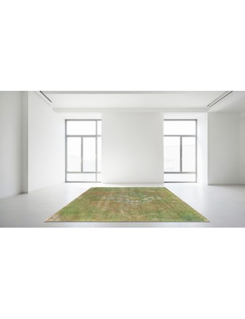 Green Persia Persian Vintage Carpet 146 x 163 cm - view 2