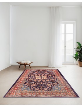 Blau Persien Farahan Teppich  133 x 90 cm