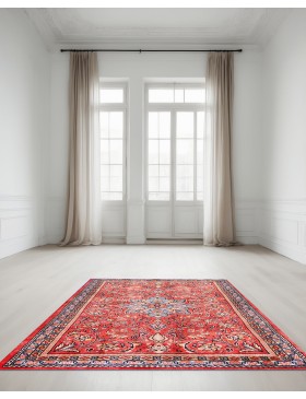 Rood Perzië Sarough Tapijt  140 x 81 cm