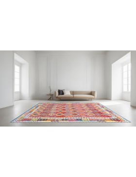 Flerfärgad Afghanistan Kelim  349 x 257 cm