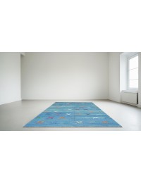 Blu Afghanistan Kelim  200 x 165 cm