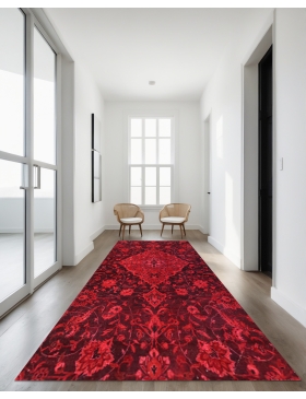 Rojo Persia Alfombra persa vintage 215 x 102 cm - view 2