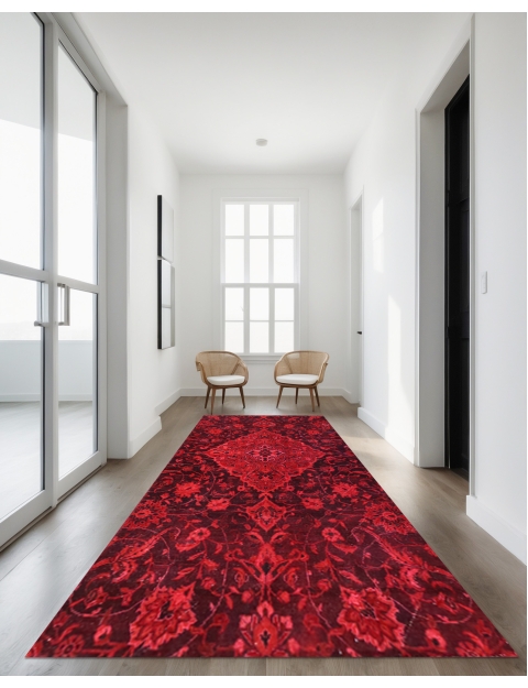 Rot Persien Persischer Vintage Teppich 215 x 102 cm - view 2