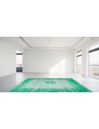 Grön Persien Persisk vintage matta  390 x 285 cm