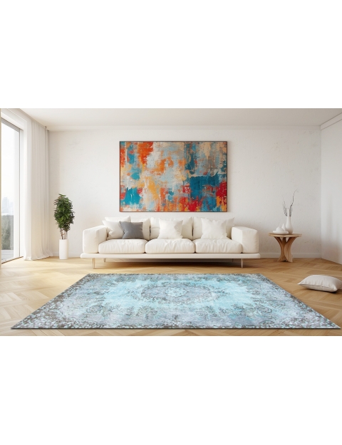 Blå Tyrkia vintage teppe 205 x 105 cm - view 2