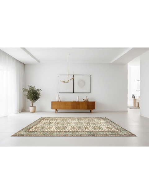 Beige Turc Tapis vintage 208 x 117 cm - view 1