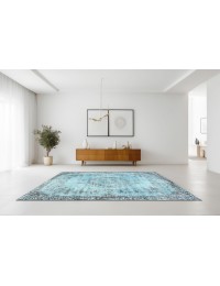 Azul Turquía Alfombra vintage  195 x 120 cm