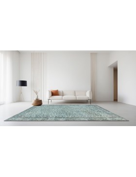 Blå Turkiet vintage matta  273 x 172 cm