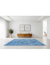 Azul Turquía Alfombra vintage 306 x 196 cm - view 1