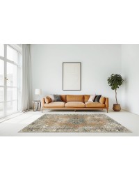 Beige Turc Tapis vintage  202 x 117 cm