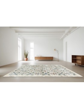 Beige Tyrkiet Vintagetæppe  208 x 117 cm