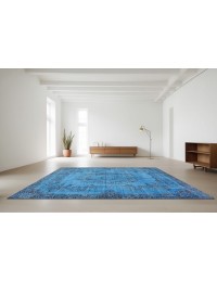 Blau Türkei Vintage Teppich 213 x 113 cm - view 1