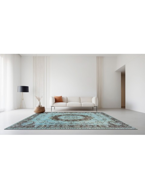 Blauw Turkije Vintage Tapijt  273 x 165 cm