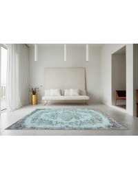 Azul Turquía Alfombra vintage 265 x 163 cm - view 1