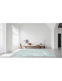 Turquoise Turc Tapis vintage  247 x 162 cm