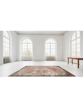 Beige Turkije Vintage Tapijt  243 x 162 cm