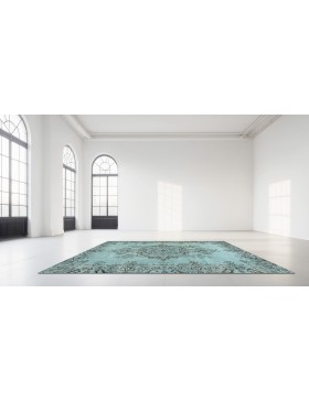 Blå Tyrkia  vintage teppe  200 x 110 cm