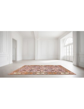 Rose Turc Tapis vintage  257 x 148 cm