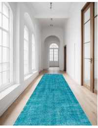 Turquesa Turquía Alfombra vintage 315 x 81 cm - view 2