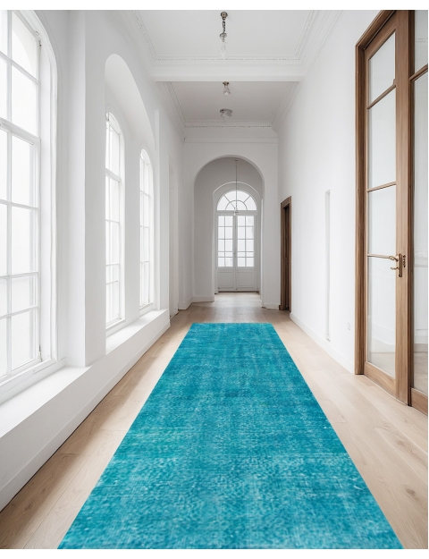 Turchese Turco Tappeto vintage 315 x 81 cm - view 2