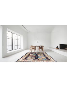 Blauw Afghanistan Ziegler Tapijt 128 x 80 cm - view 1