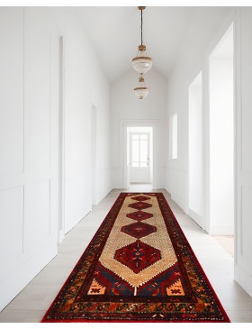 Beige Persien Persisk matta  305 x 114 cm