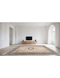 Beige Persien Persisk Vintagetæppe 390 x 295 cm - view 1