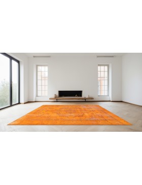Orange Persan Tapis Persan vintage  278 x 178 cm