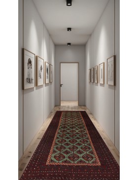 Grøn Persien Persisk Tæppe  202 x 100 cm