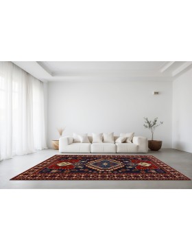Blå Persia Persisk teppe  132 x 92 cm