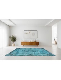 Turquoise Turc Tapis vintage 210 x 114 cm - view 2