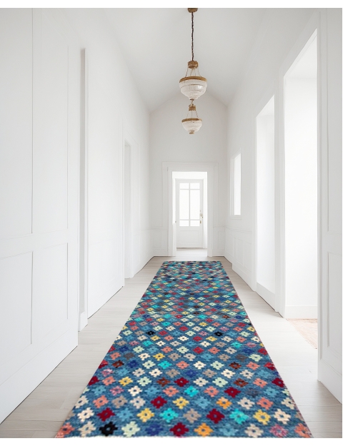 Multicolor Pakistan Ziegler Carpet 299 x 76 cm - view 1