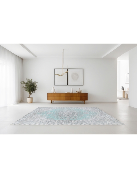 Blå Persien Persisk Vintagetæppe  279 x 198 cm
